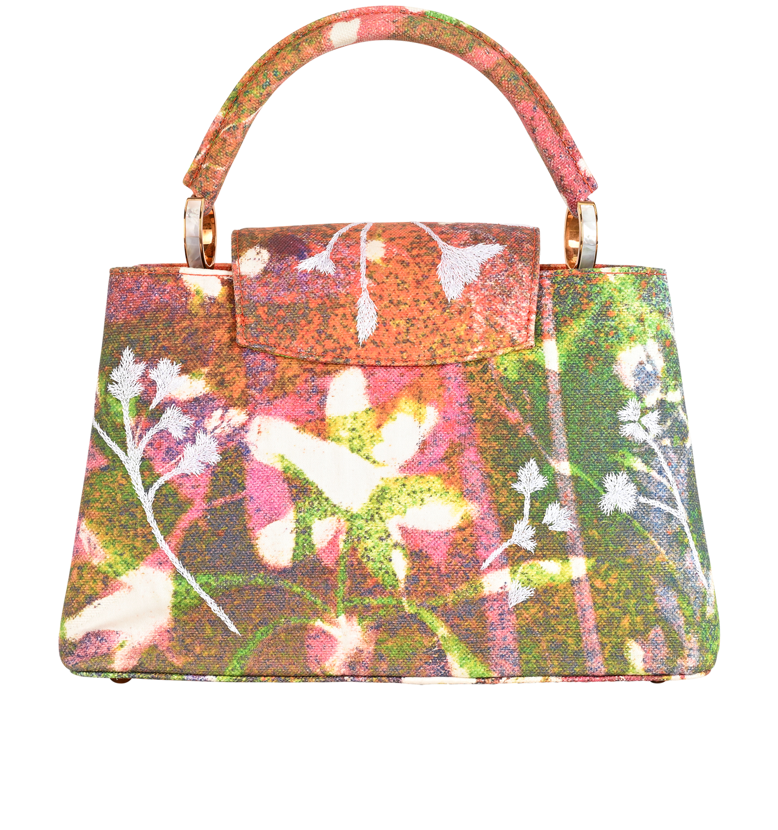 Sam Falls Artycapucines, &pound;3,500, Handbags, Orange, Canvas/Leather, Back view